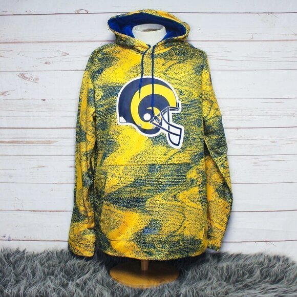 Zubaz Los Angeles Rams Hoodie Pullover Sweatshirt NFL Football Static‎ 3XL Plus - Picture 1 of 9